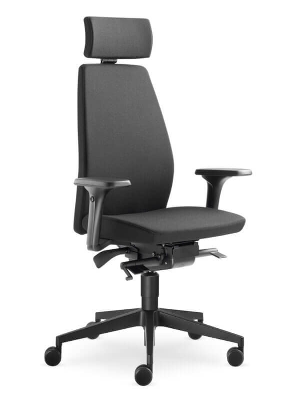 Kancelářská židle Alva 330-SYS v konfiguraci BR211, F40N1, RM60, BO, PN, HO.